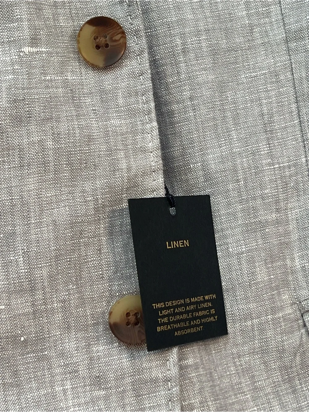 Club Room Light Gray Men's 100% Linen Sport Coat, MEDIUM
